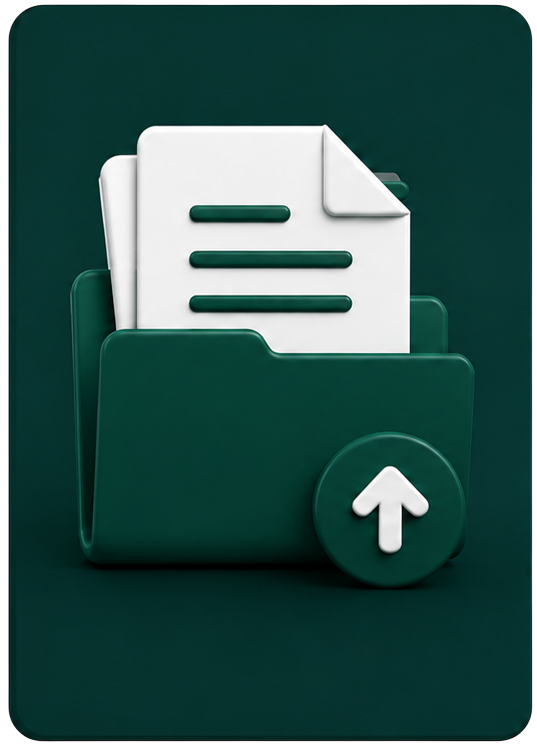 Étape de téléversement des documents